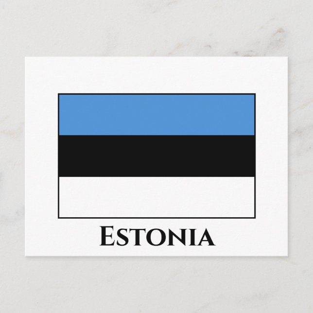 Estlands (Estlands) Flagga Vykort (Framsida)