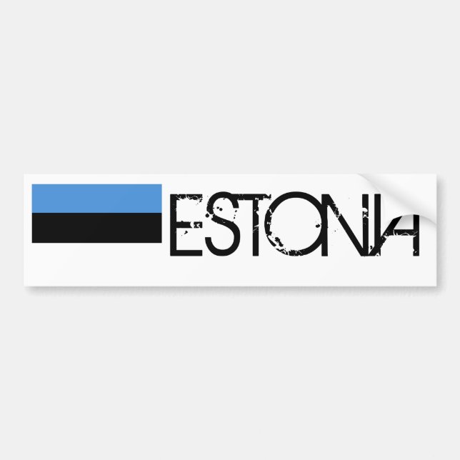 Estlands flagga bildekal (Framsidan)