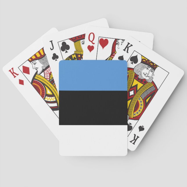 Estlands flagga casinokort (Baksidan)