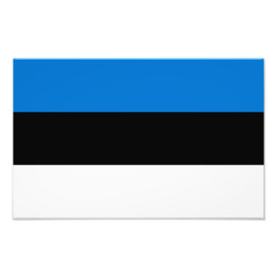 Estlands flagga fototryck
