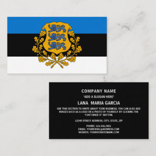 Estlands Flagga & Jacka av Arm, Estlands Flagga Visitkort