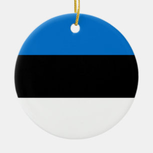 Estlands flagga julgransprydnad keramik