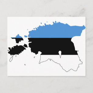 Estlands flagga karta EE Vykort