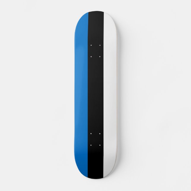 Estlands flagga mini skateboard bräda 18,5 cm (Framsida)
