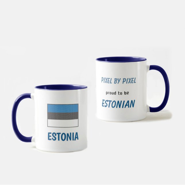 Estlands flagga mugg (Skapare uppladdad)