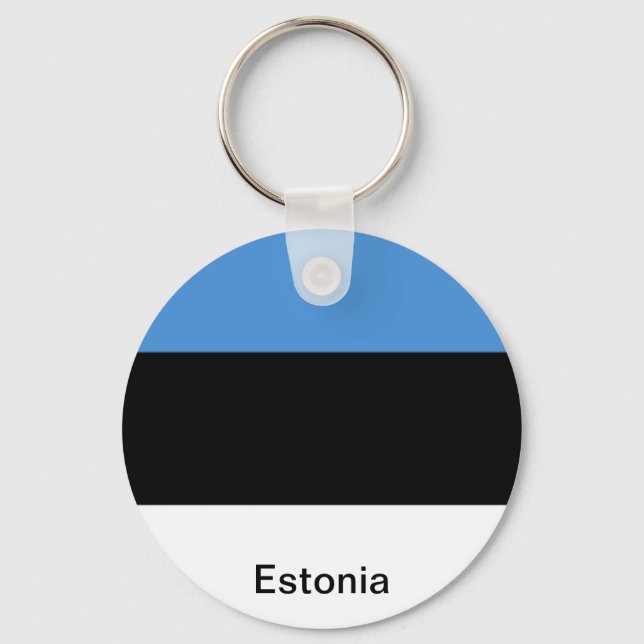 Estlands Flagga Nyckelring (Framsida)