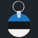 Estlands flagga nyckelring<br><div class="desc">Estlands patriotiska flagga.</div>
