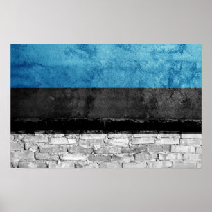 Estlands flagga poster