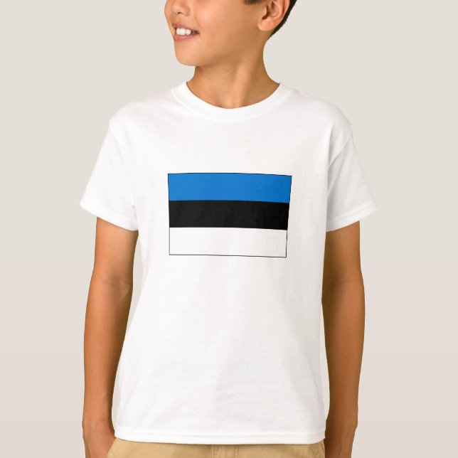 Estlands flagga t shirt (Framsida)