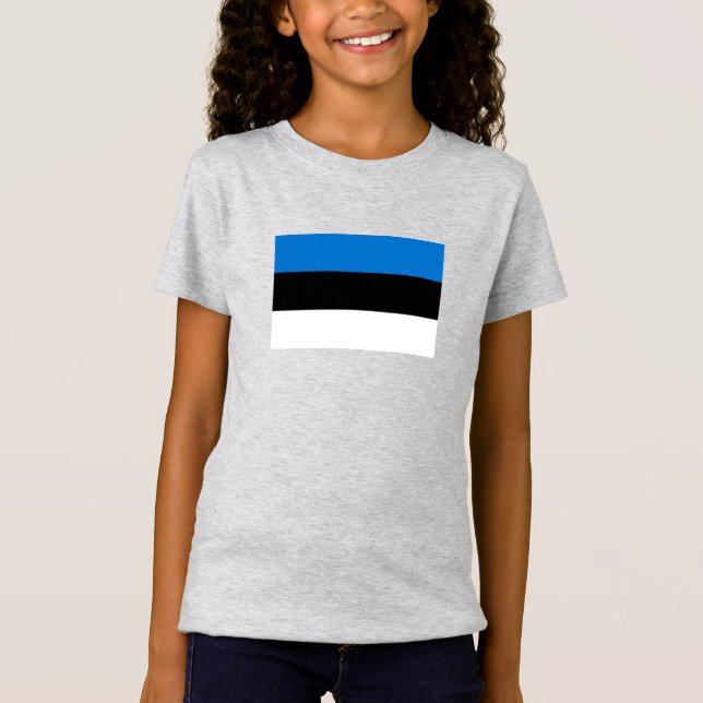 Estlands flagga t shirt (Framsida)