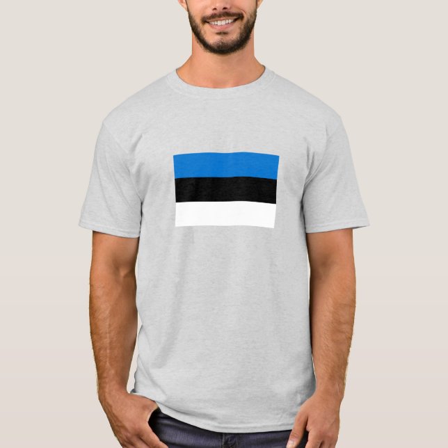 Estlands flagga t shirt (Framsida)