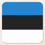 Estlands flagga underlägg papper kvadrat<br><div class="desc">Patriotisk flagga av Estland.</div>