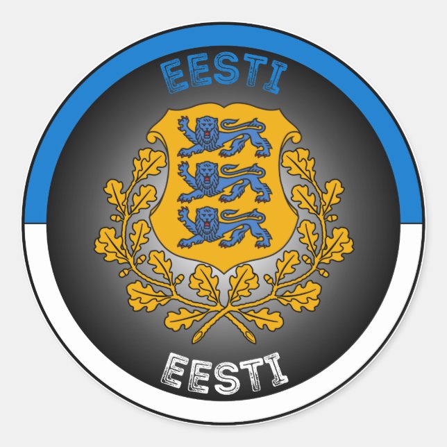 Estlands kulturarvssymbol runt klistermärke (Framsida)