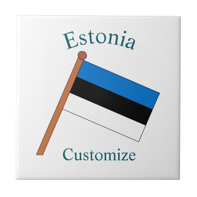 Estlands landsflagga Thunder_Cove Kakelplatta (Framsidan)