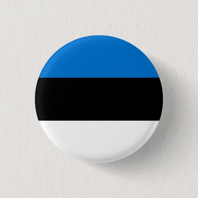 Estlands nationella Flagga Knapp (Framsida)