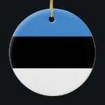 Estlands prydnadsföremål, flagga julgransprydnad keramik<br><div class="desc">Estlands prydnadsföremål,  flagga</div>