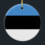 Estlands prydnadsföremål, flagga julgransprydnad keramik<br><div class="desc">Estlands prydnadsföremål,  flagga</div>