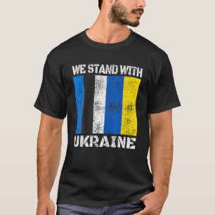 Estlands stöd ukrainsk Vi står med Ukraina e T Shirt