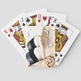 Estländsk  flagga som leker kort spel kort