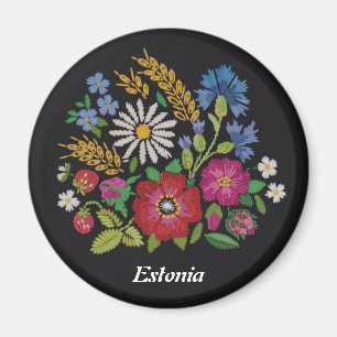 Estländsk vildblommamagnet magnet