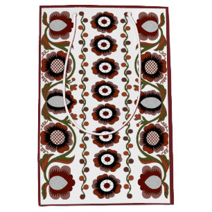 Estniska antique folk art mönster med blommor