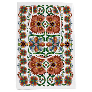 Estniska antique folkart design med blommor