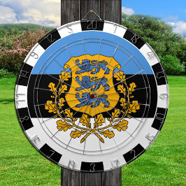 Estniska Dartboard och estniska Flagga/spel board Darttavla