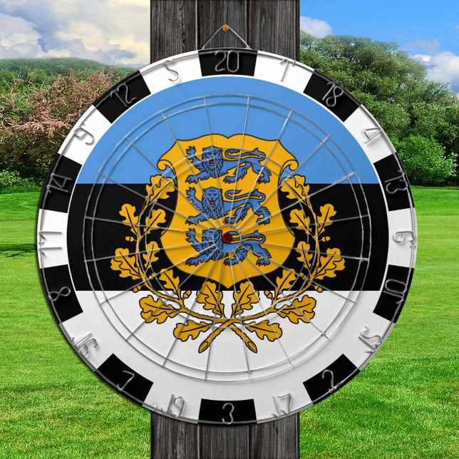 Estniska Dartboard och estniska Flagga/spel board Darttavla (Skapare uppladdad)