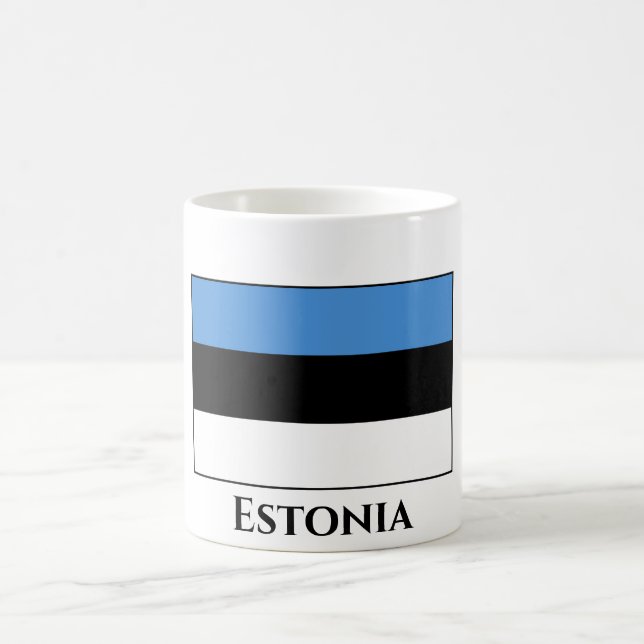 Estniska (estniska) Flagga Kaffemugg (Center)
