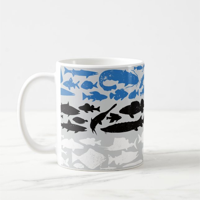 Estniska Flagga av fisk - Fiskeridesign Kaffemugg (Vänster)