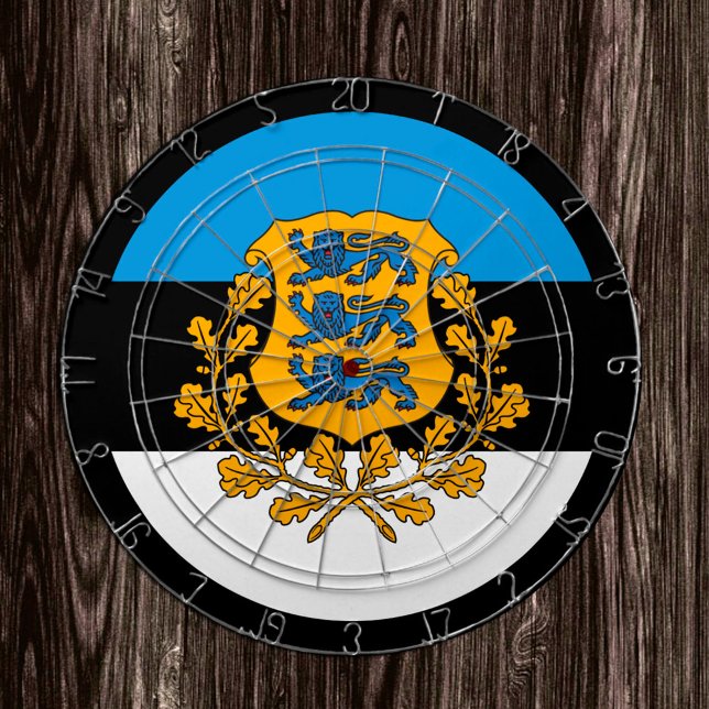 Estniska Flagga Dartboard och Estland/speltavla Darttavla (Skapare uppladdad)