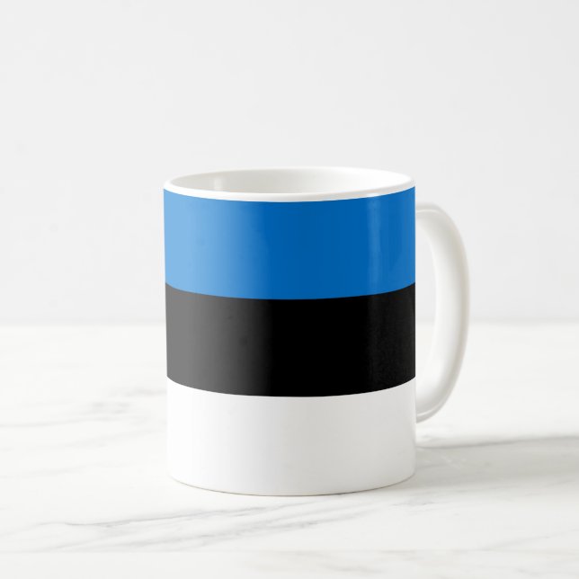 Estniska Flagga Kaffemugg (Framsida höger)