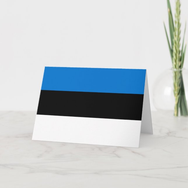Estniska Flagga Kort (Framsida)