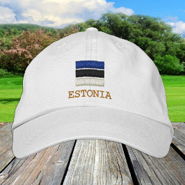 Estniska Flagga mode / patrioter Broderad Keps
