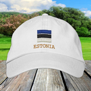 Estniska Flagga mode / patrioter Broderad Keps
