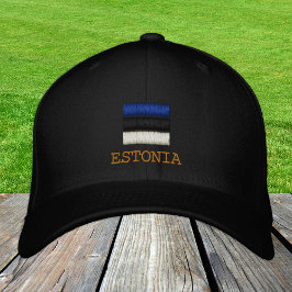 Estniska Flagga mode / patrioter Broderad Keps
