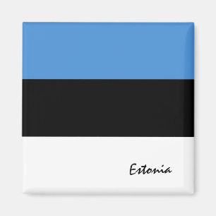 Estniska flagga och Estland, resor, helgdag/sport Magnet
