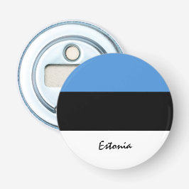 Estniska Flagga och Estlands party /sportdrycken Flasköppnare