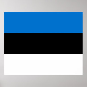 Estniska Flagga Poster