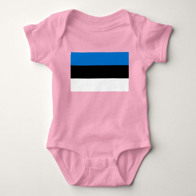 Estniska Flagga T Shirt (Framsida)