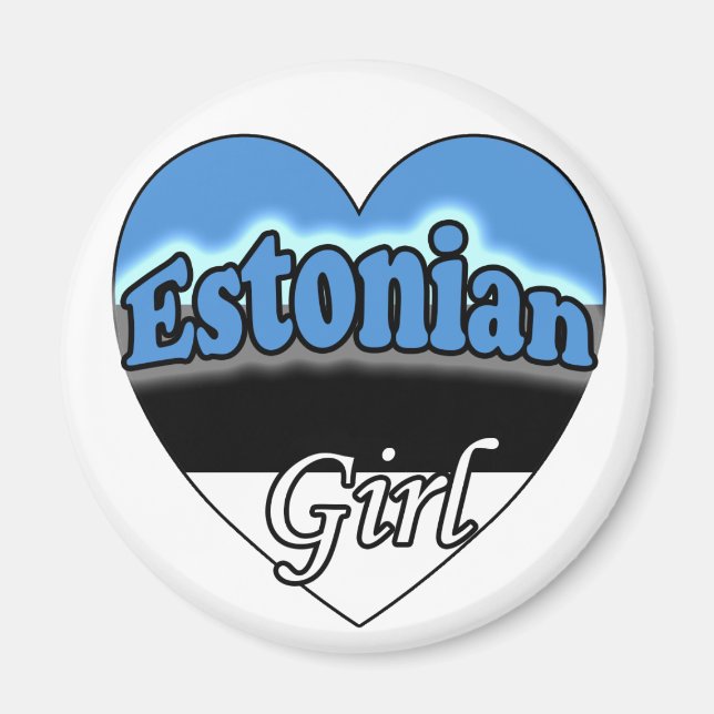 Estniska flickan magnet (Framsidan)