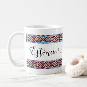 Estniska Plocka-up 2 Woven Bälte Mönster Kaffemugg