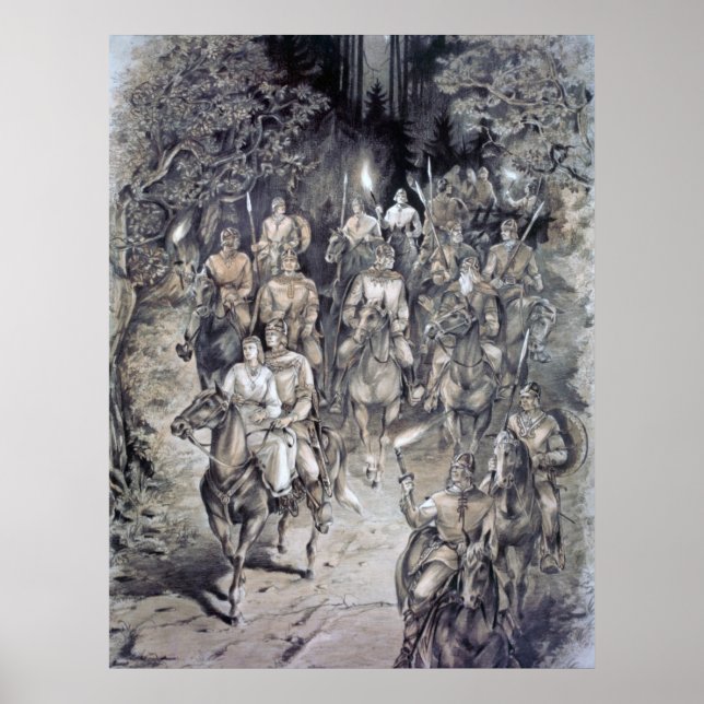 Estniska Viking Night Journey, Teckning Poster (Framsidan)