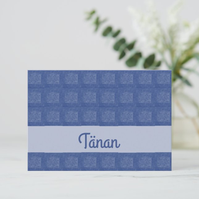 Estniskt tackkort tack kort (Stående Fram)