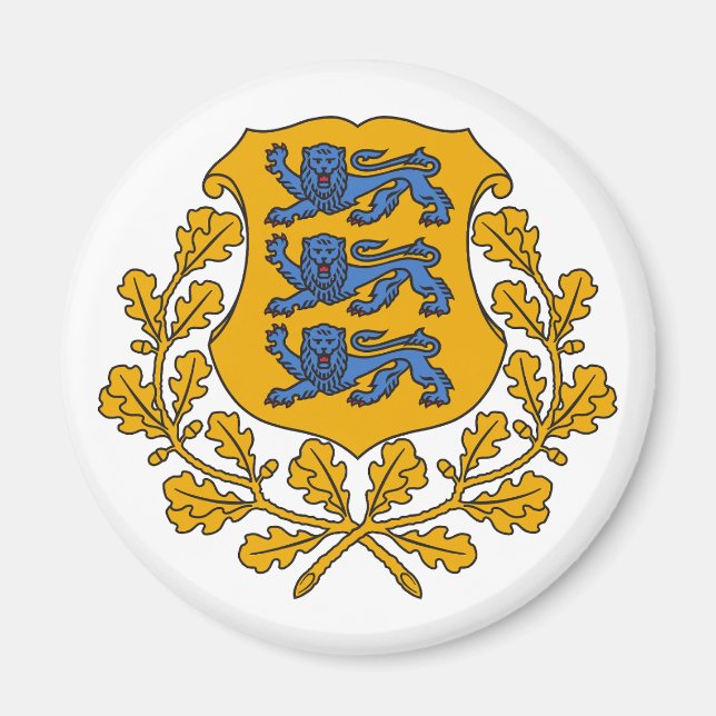 Estonia country coat arms symbol emblem flag magnet (Framsidan)
