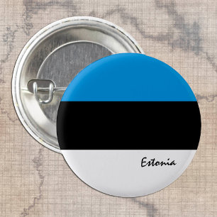Estoniaknapp, patriotisk estnisk Flagga Knapp