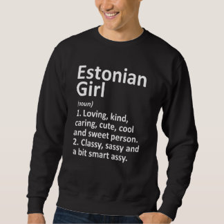 ESTONIAN GIRL ESTONIA Gift Funny Land Home Root Lång Ärmad Tröja