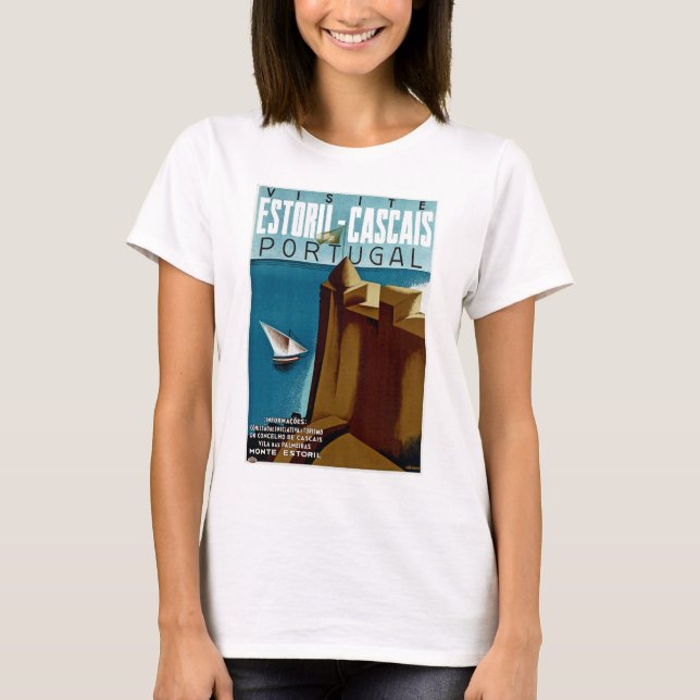 Estoril - Cascais Portugal Tee Shirt (Framsida)