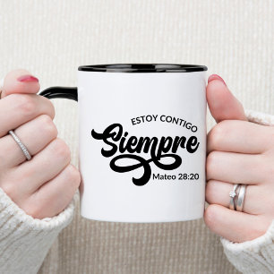 Estoy Contigo Siempre Spansk kristen kaffe Mugg