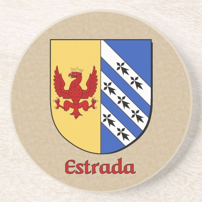 Estrada Heraldic Shield Underlägg Sandsten (Framsidan)